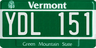VT license plate YDL151
