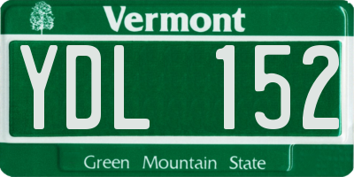 VT license plate YDL152