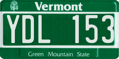 VT license plate YDL153