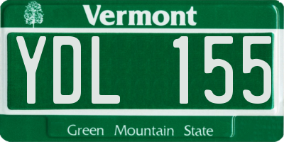 VT license plate YDL155