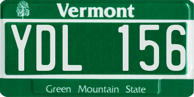 VT license plate YDL156
