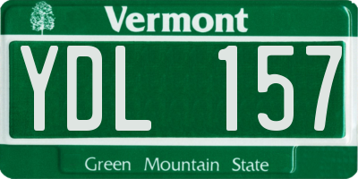 VT license plate YDL157