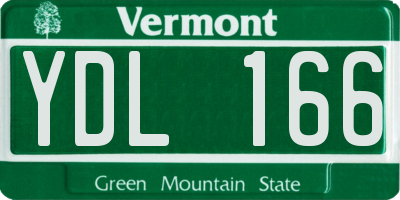 VT license plate YDL166