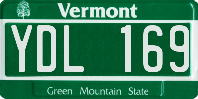 VT license plate YDL169