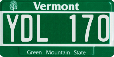 VT license plate YDL170