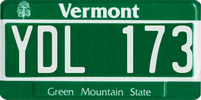VT license plate YDL173