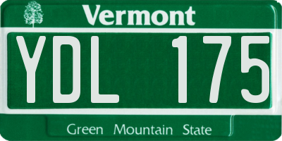 VT license plate YDL175