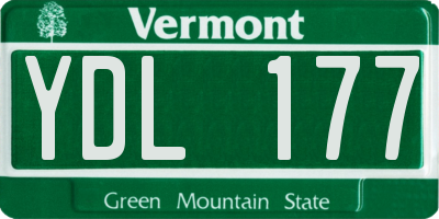 VT license plate YDL177