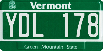 VT license plate YDL178