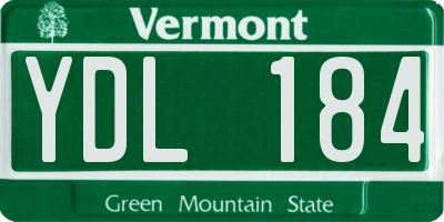 VT license plate YDL184
