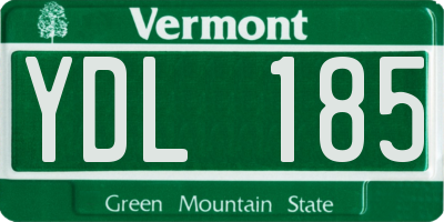 VT license plate YDL185