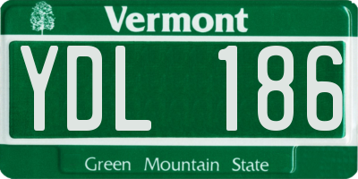 VT license plate YDL186
