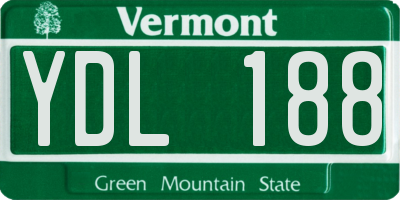 VT license plate YDL188