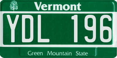 VT license plate YDL196
