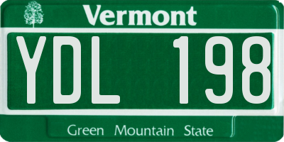 VT license plate YDL198