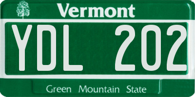 VT license plate YDL202