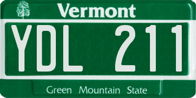VT license plate YDL211