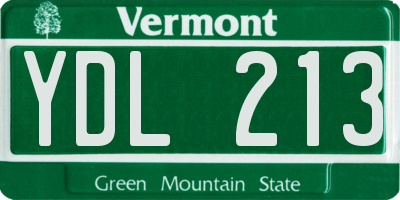 VT license plate YDL213