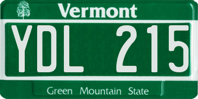 VT license plate YDL215