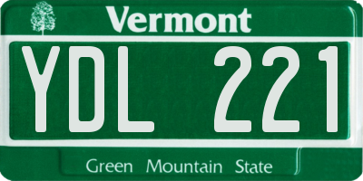VT license plate YDL221