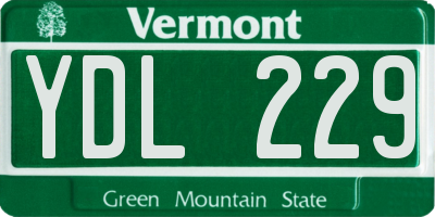 VT license plate YDL229