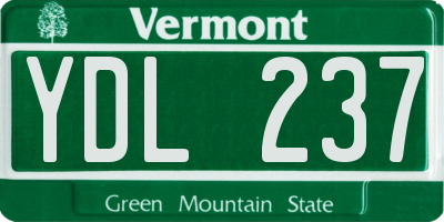 VT license plate YDL237