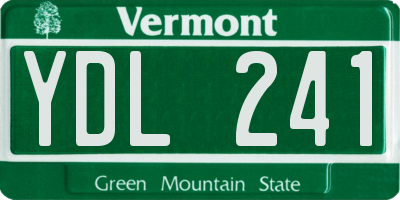 VT license plate YDL241