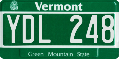 VT license plate YDL248