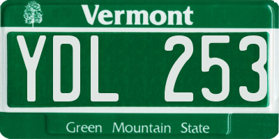 VT license plate YDL253