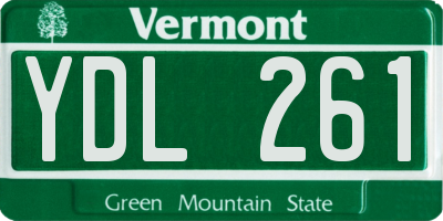 VT license plate YDL261