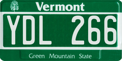 VT license plate YDL266