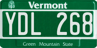 VT license plate YDL268