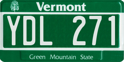 VT license plate YDL271