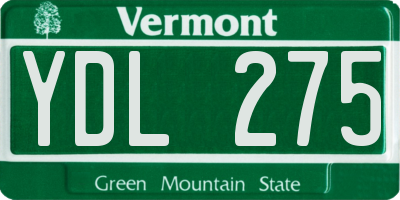 VT license plate YDL275