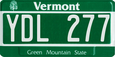 VT license plate YDL277