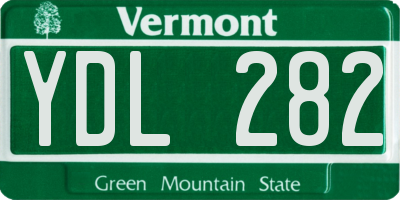 VT license plate YDL282
