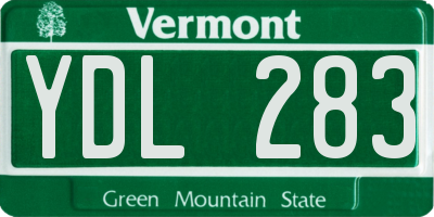 VT license plate YDL283