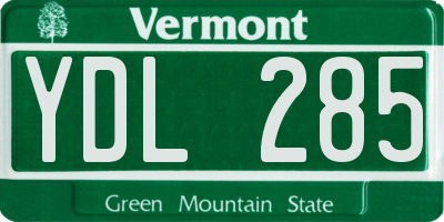 VT license plate YDL285