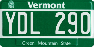 VT license plate YDL290