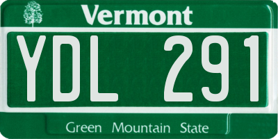 VT license plate YDL291