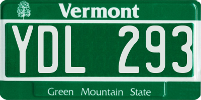 VT license plate YDL293