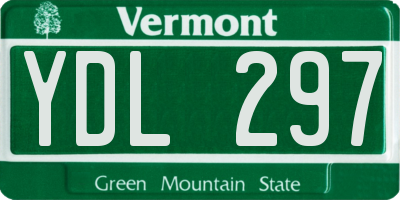 VT license plate YDL297