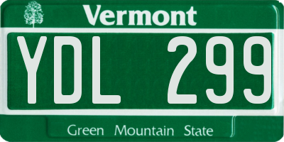VT license plate YDL299