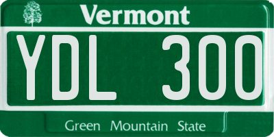 VT license plate YDL300