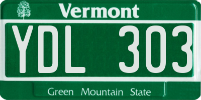 VT license plate YDL303