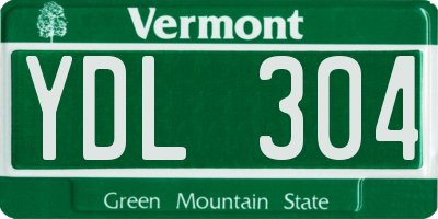 VT license plate YDL304
