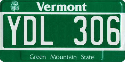 VT license plate YDL306