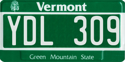 VT license plate YDL309