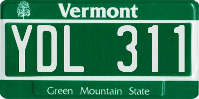 VT license plate YDL311