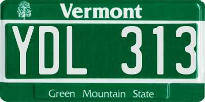 VT license plate YDL313